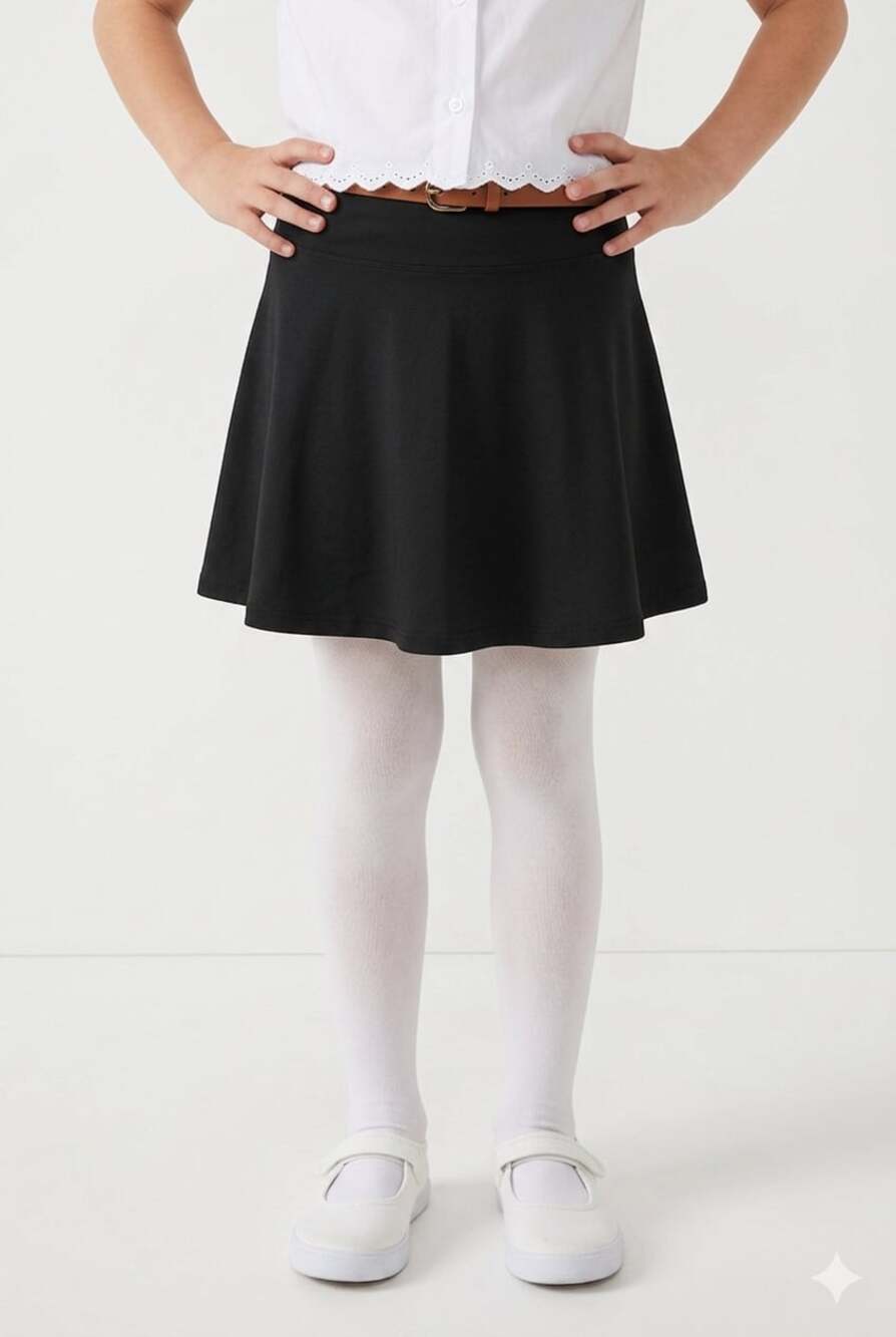 Athletic Works Girls' Black Active Skort, Size S (6-6X) NWT